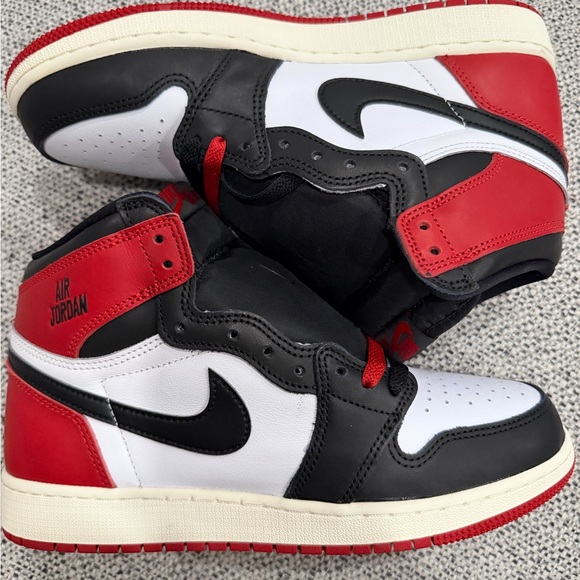 Jordan Other - Air Jordan 1 High 'Black Toe Reimagined' Red Sneakers, Size 7Y